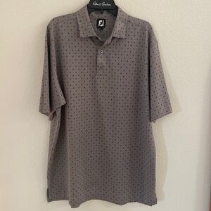Sz XL FJ Gray Short Sleeve Poly Spandex Polo Golf Shirt